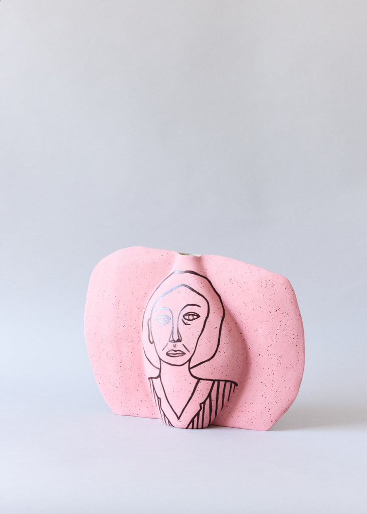 Jennie Petersen x Kerafakt Artist Collaboration Face Vase side