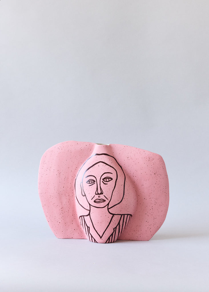 Jennie Petersen x Kerafakt Artist Collaboration Face Vase