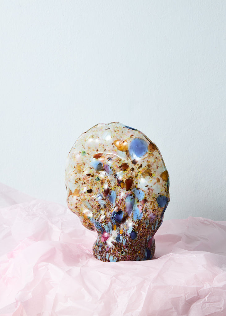 Kristin Larsson Ammonite Colourful Glass Sculpture Original Artwork Eclectic Artwork Handmade Home Decor Affordable Art Mouth Blown Glass Hand Blown Glass Playful Art Abstract Art Organic Shapes