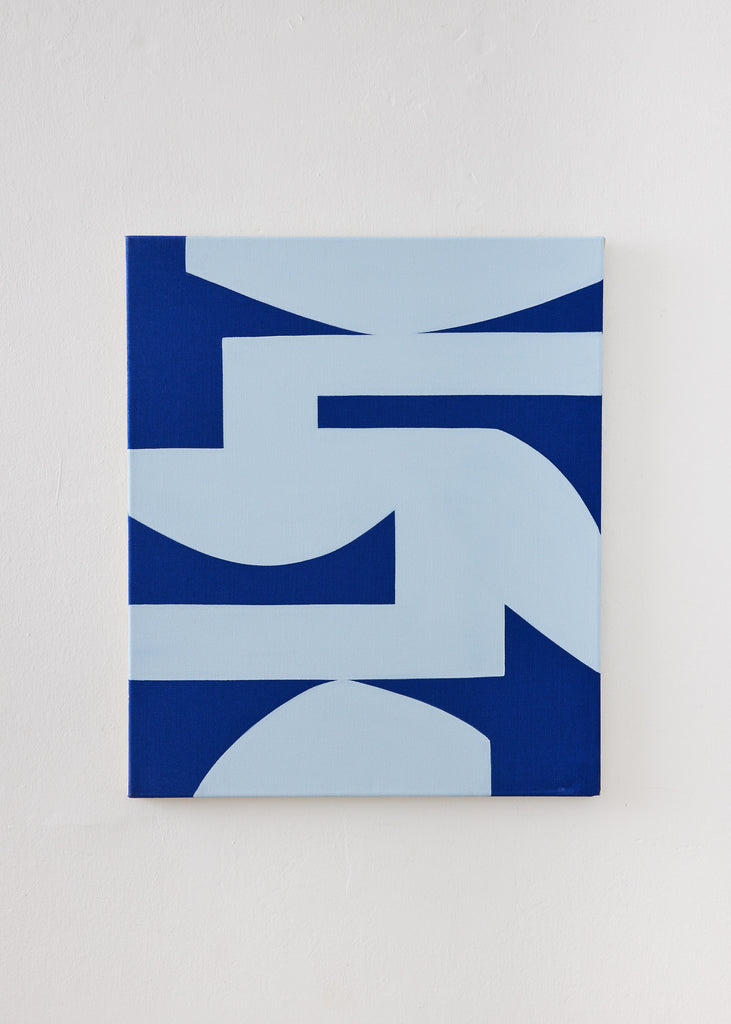 Lerke Nennemann Shapes Handmade Artwork Abstract Painting Contemporary Wall Art Mid Century Modern Art Graphic Art Geometric Shapes Affordable Art Buy Original Art Blue Artwork