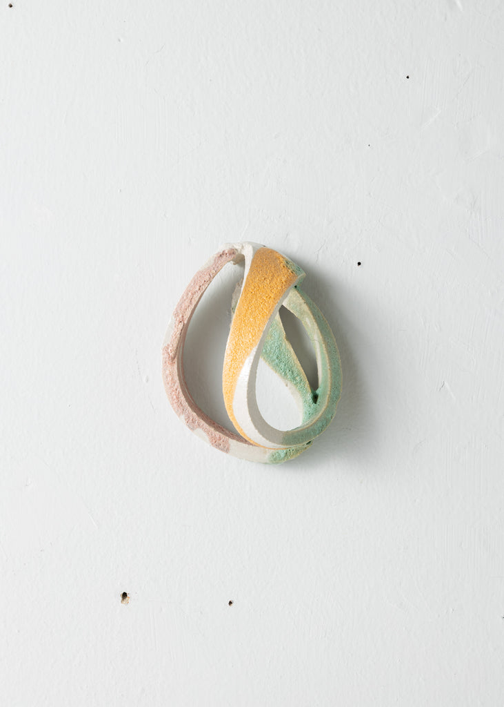 Lina E Ceramics Knot Sculpture Original Artwork Abstract Sculptural Art Colourful Pastel Hand Sculpted 