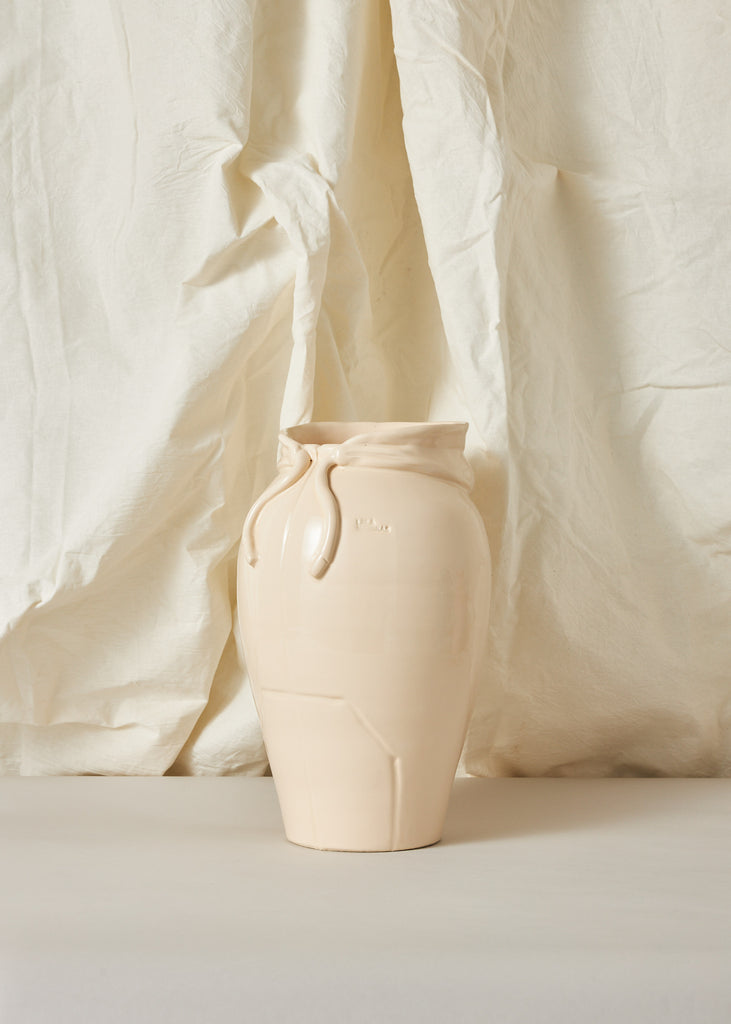 Lola Mayeras Hoodie Vase Beige Vase Original Artwork Sculptural Art Figurative Sculpture Eclectic Home Decor Handmade Decor