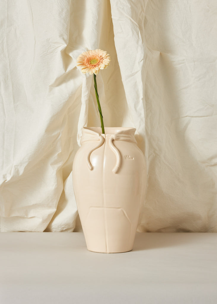 Lola Mayeras Hoodie Vase Beige Vase Original Artwork Sculptural Art Figurative Sculpture Eclectic Home Decor Handmade Decor