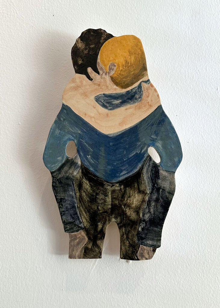 Malin Floryd Welin Ceramic Wall Sculpture Unique Sculptural Artwork Figurative One-Of-a-kind Wall Art Handmade Ceramic
