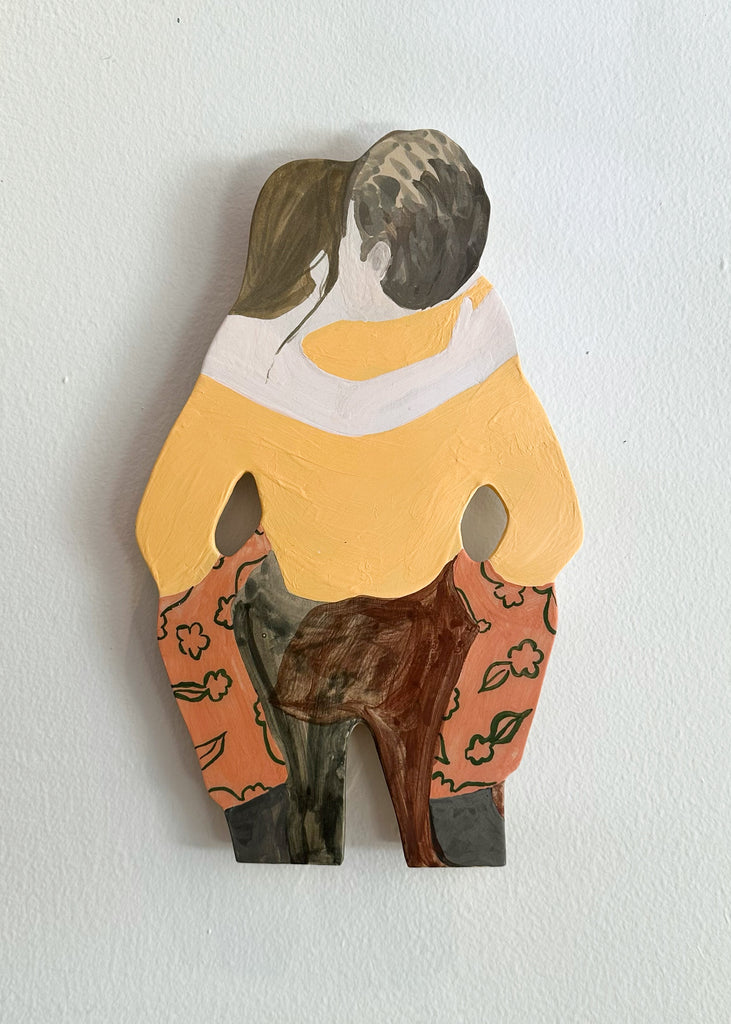 Malin Floryd Wall Sculpture Unique Original Sculptural Artwork Figurative Wall Art Handmade Contemporary Ceramic