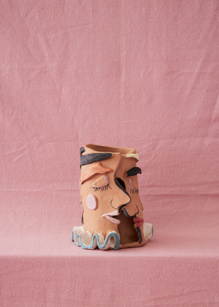 Marion De Raucourt Vase Sculpture Handmade Unique Ceramic Paint Affordable Art Emerging Art Modernism Playful Home Decor