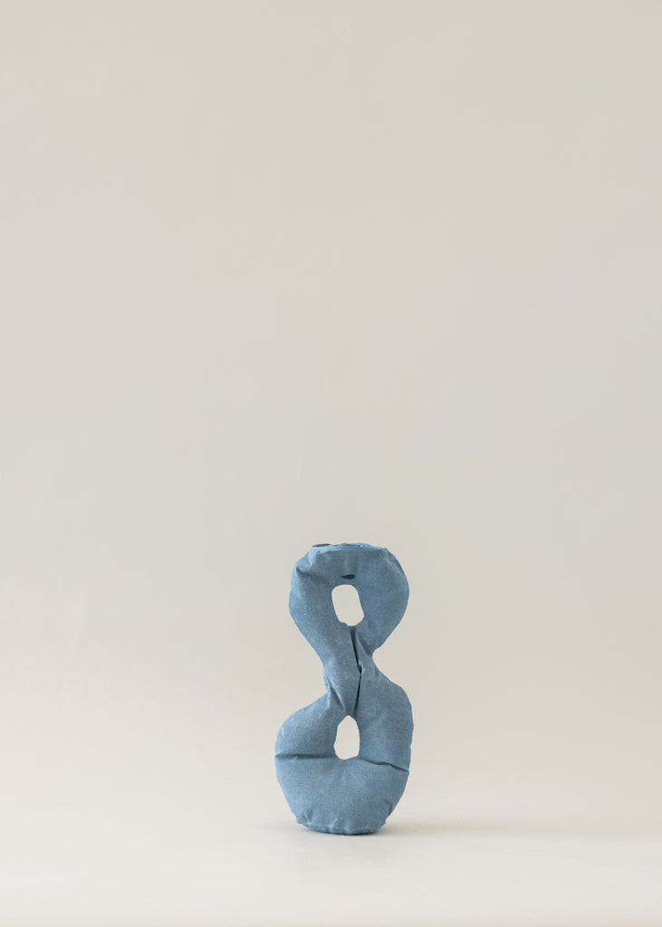 Marion de Raucourt Minestrone Handmade Candle Holder Casted Artwork Playful Blue Contemporary Modern Art Organic Shapes