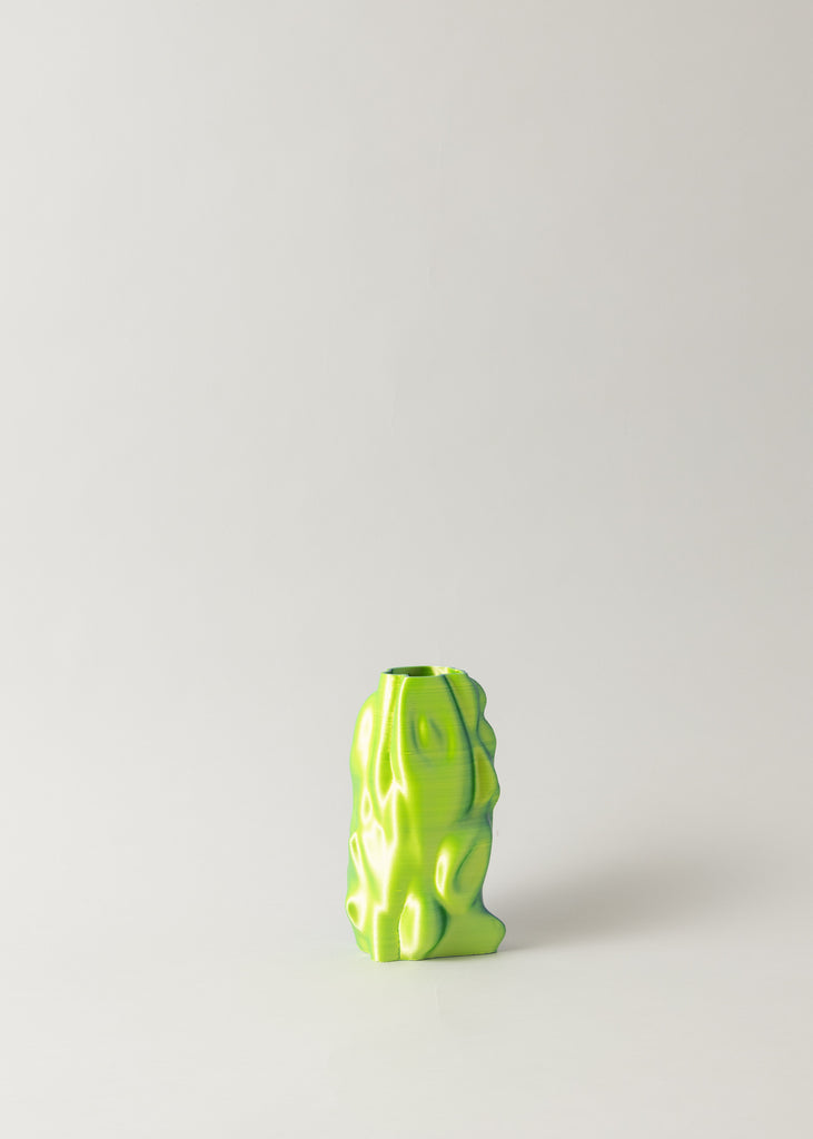 Niklas Jeroch Organic Angel Vase Green Blue 3D-Printed artwork Sculpture Vessel Chrome