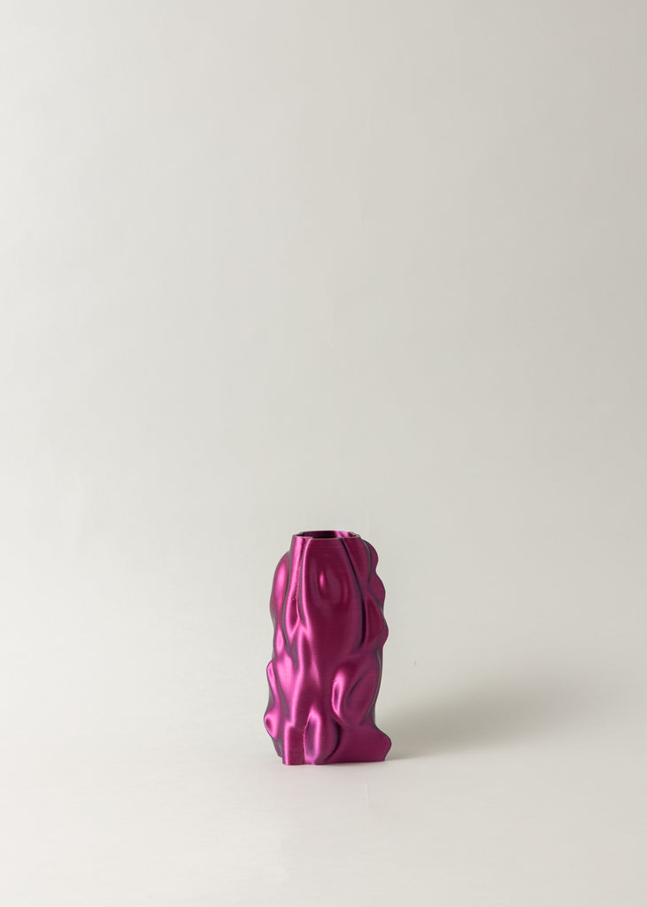 Niklas Jeroch Organic Angel Vase Purple Green Chrome Futuristic Vessel Handmade Artwork Sculptural Art Collectable Affordable
