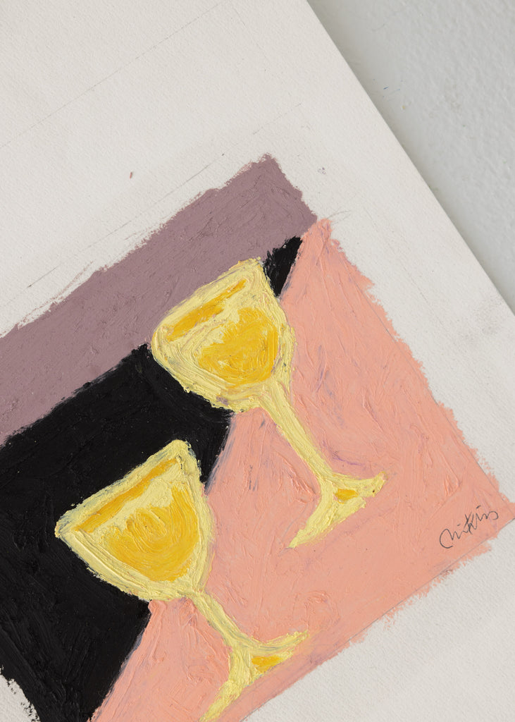 Nina Flagstad Kvorning Handmade Artwork Colorful Wall Art Unique Drawing Oil Pastel Art Colourful Art Piece Contemporary Collectable Affordable
