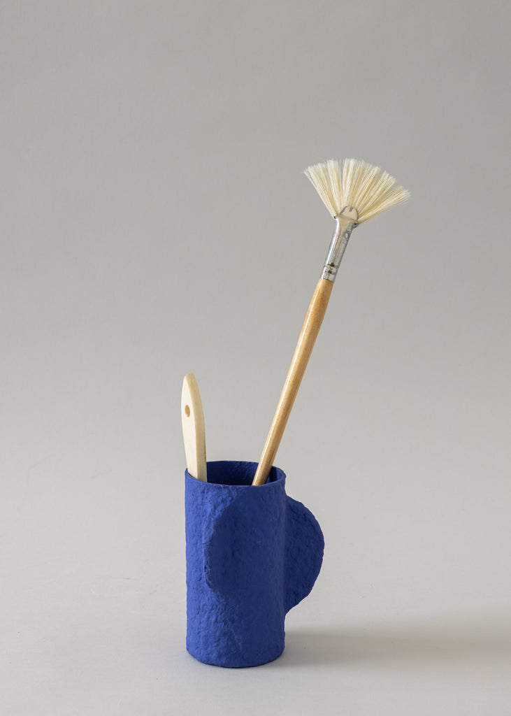 Pauline Pietri Lykos Handmade Sculptural Art Blue Paper Artwork One Of A Kind Colourful Contemporary