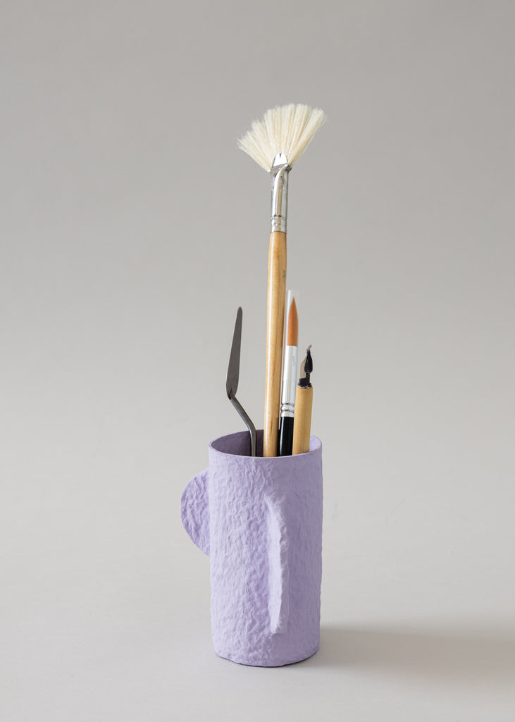 Pauline Pietri Lykos Handmade Artwork Papier Maché Art Collectable Affordable One Of A Kind Lilac
