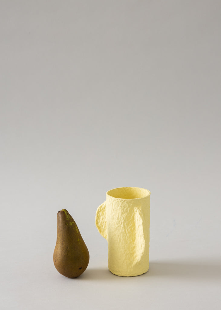Pauline Pietri Lykos Original Artwork Handmade Papier Maché Yellow Unique Art Sculptural Collectable Art Piece Craft