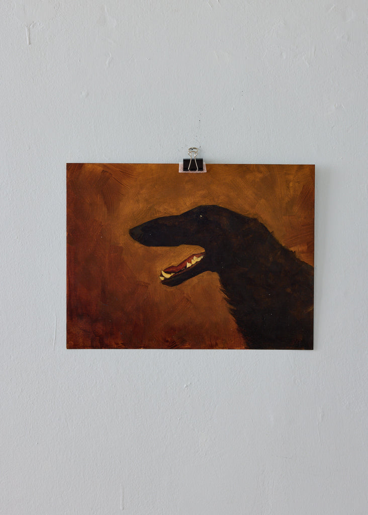 Sara Pålsson Painting Borzoi Handmade Oil Painting Linen Structured Paper Unique Artwork Contemporary Wall Art