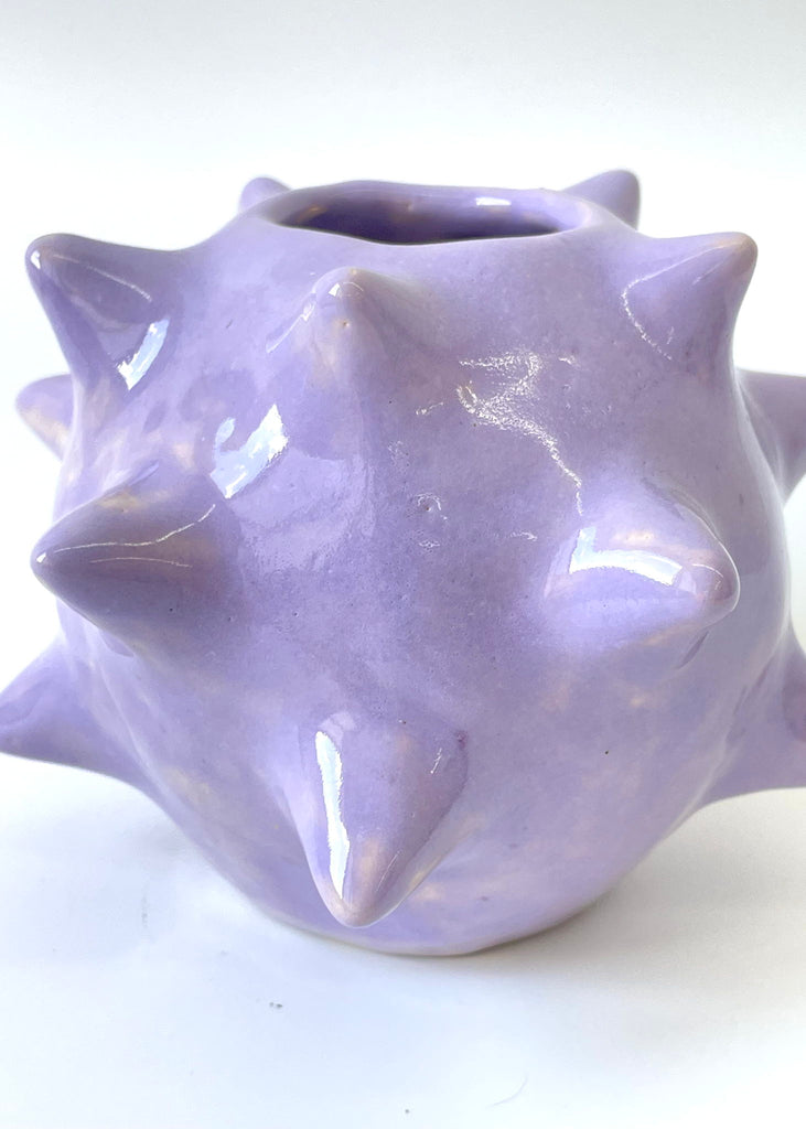 Satoko Kako Spiky Violet Vase Handmade Purple Sculpture Colourful Art Contemporary Artwork Playful Art The Ode To