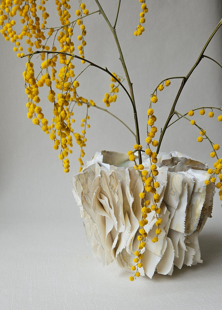 Elin Ruist Handmade petal porcelain vase