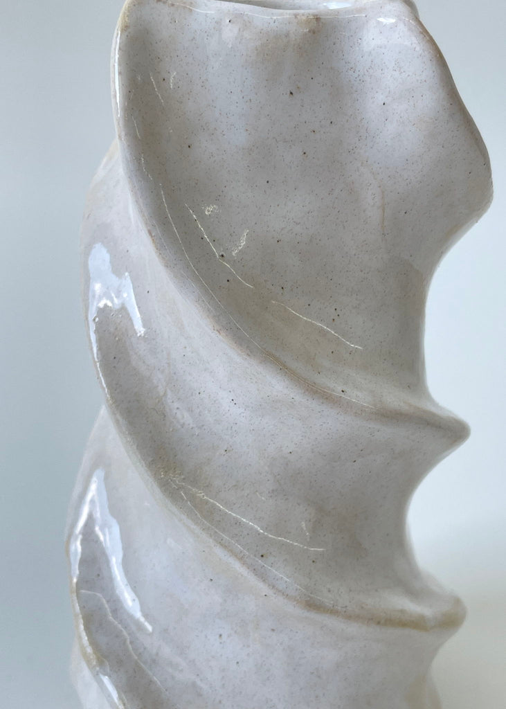 Satoko Kako Soft Cream Vase Handmade White Ceramic Vase Unique Sculpture Minimalism Art Modern Artwork Female Artist The Ode To 