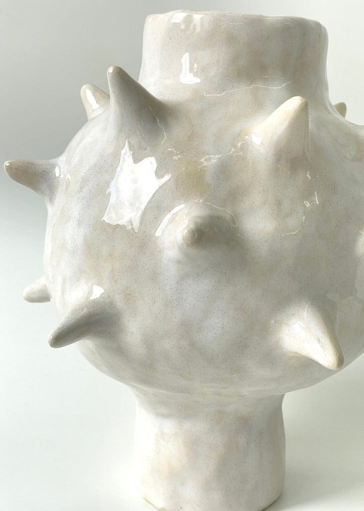 Satoko Kako Spiky White Handmade Ceramic White Sculpture Minimalism Art Modern Art Playful Art The Ode To Female Artist 