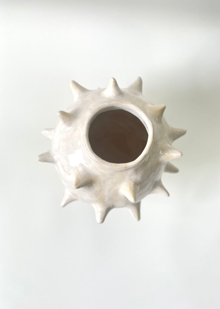 Satoko Kako Spiky White Handmade Ceramic White Sculpture Minimalism Art Modern Art Playful Art