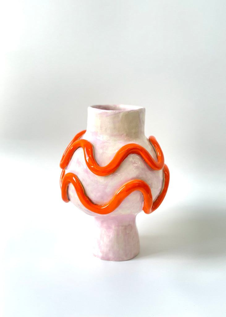 Satoko Kako Sky Was Pink Vase Unique Ceramic Vase Sculpture Abstract Art Colourful Sculpture Playful Art Modern Artwork 