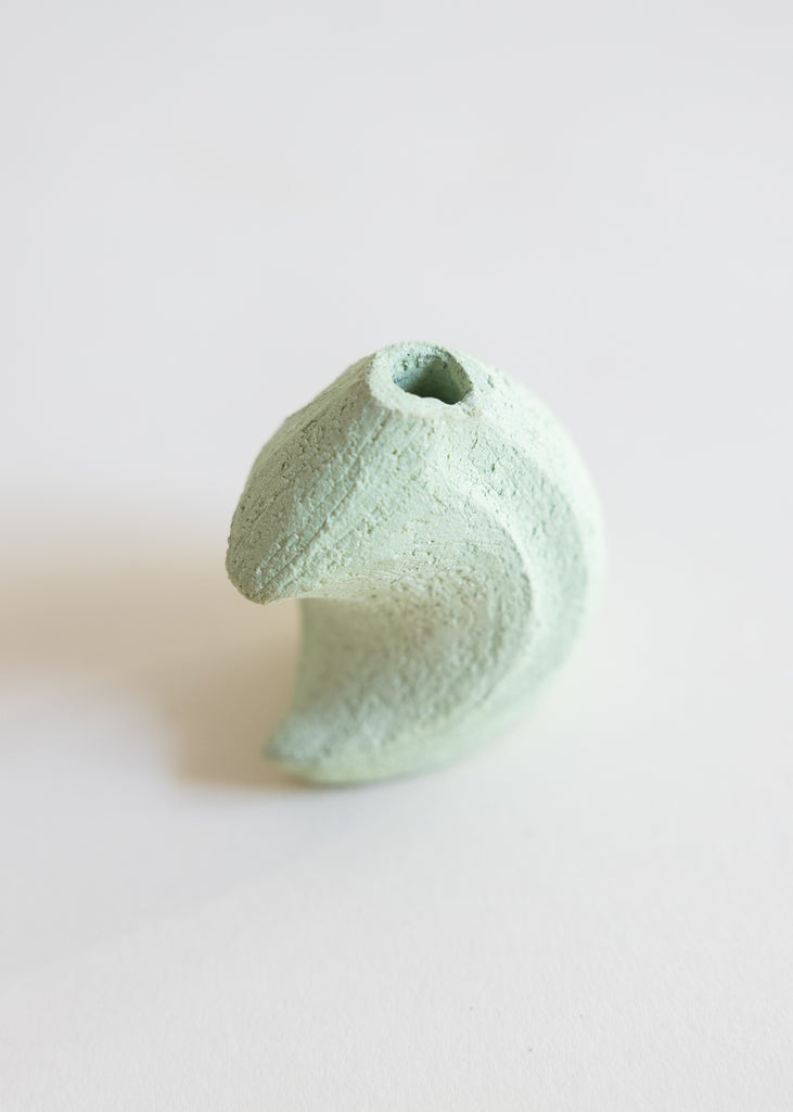 Abid Javed Pistachio Stoneware Unique  Vase Sculpture Handmade
