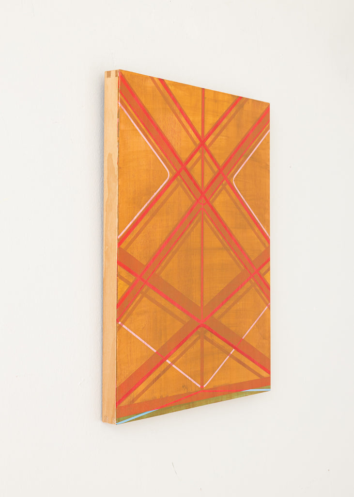 Alexandra Severinsson Serene Painting Handmade Original Artwork Contemporary Wall Art Eclectic Orange Geometric Pattern Geometrical