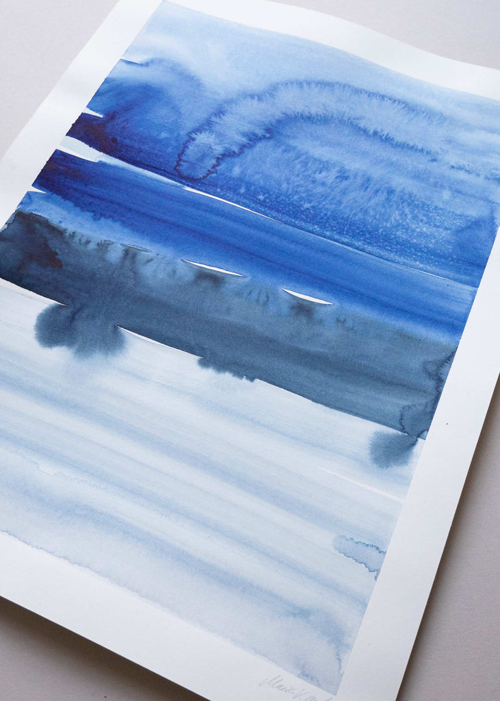 Marika Vaccino Andersson Cloud Studies Painting Blue Light Angle Signature
