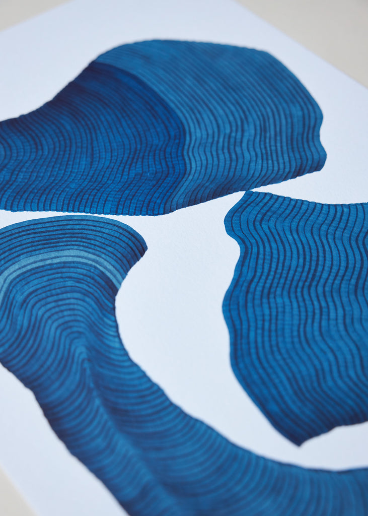 Anna Norrgrann Painting Rhythm Artwork Unique Ink Drawing 