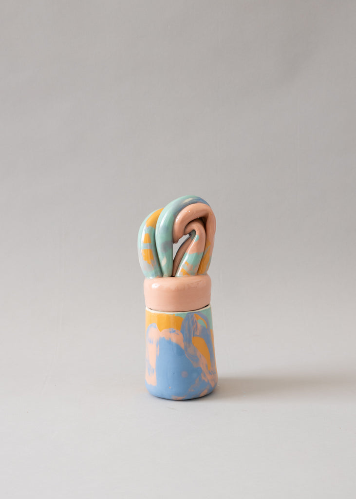 Anna Wallenius Rainbow Jar Handmade Sculpture Ceramic Unique