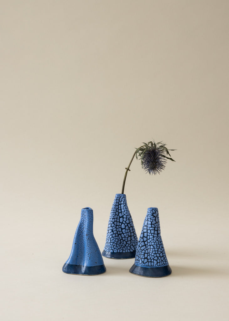 Astrid Öhman Vulcano Vase Blue Artworks Handmade Sculptures