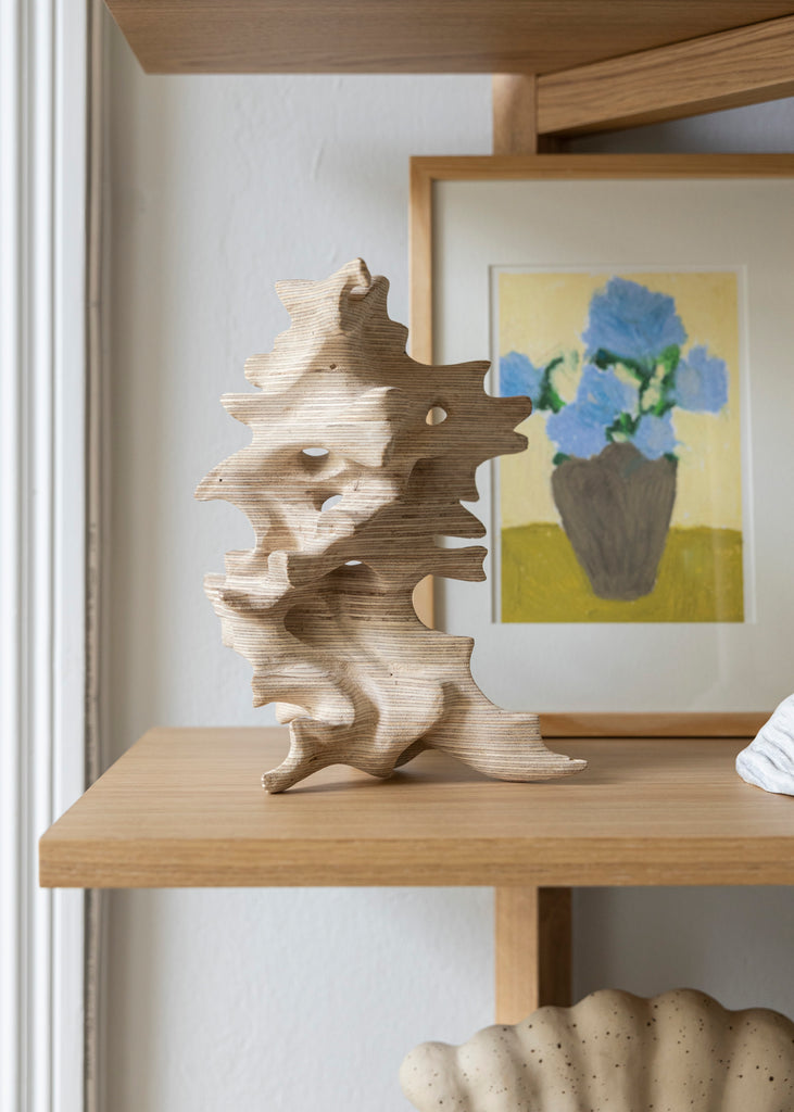 Ben Graham Curve 1 wooden Sculpture Handmade Artwork