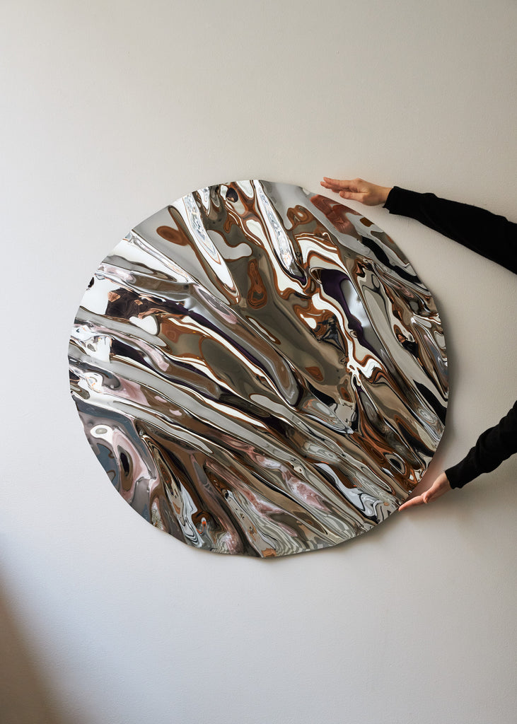 Caia Leifsdotter Round Psychadelic Mirror Handmade Artwork Unique