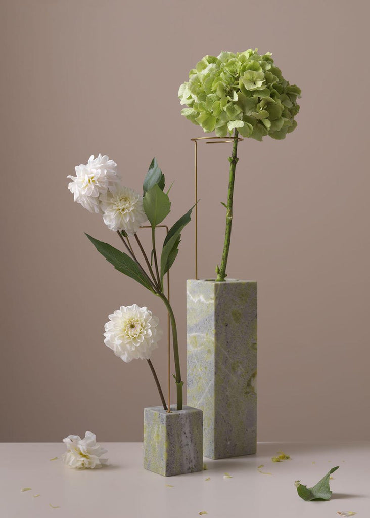 Carl Kleiner Bloc Studios Posture Green Jade Vase Pair
