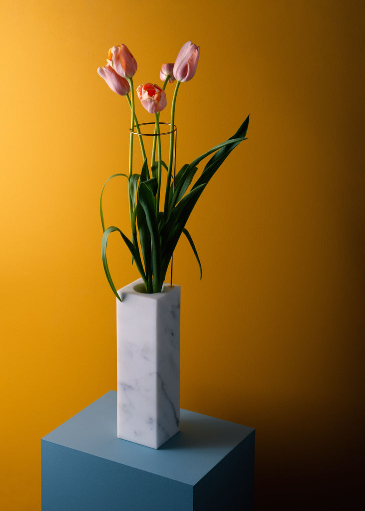 Carl Kleiner Bloc Studios Posture Large Vase Marble