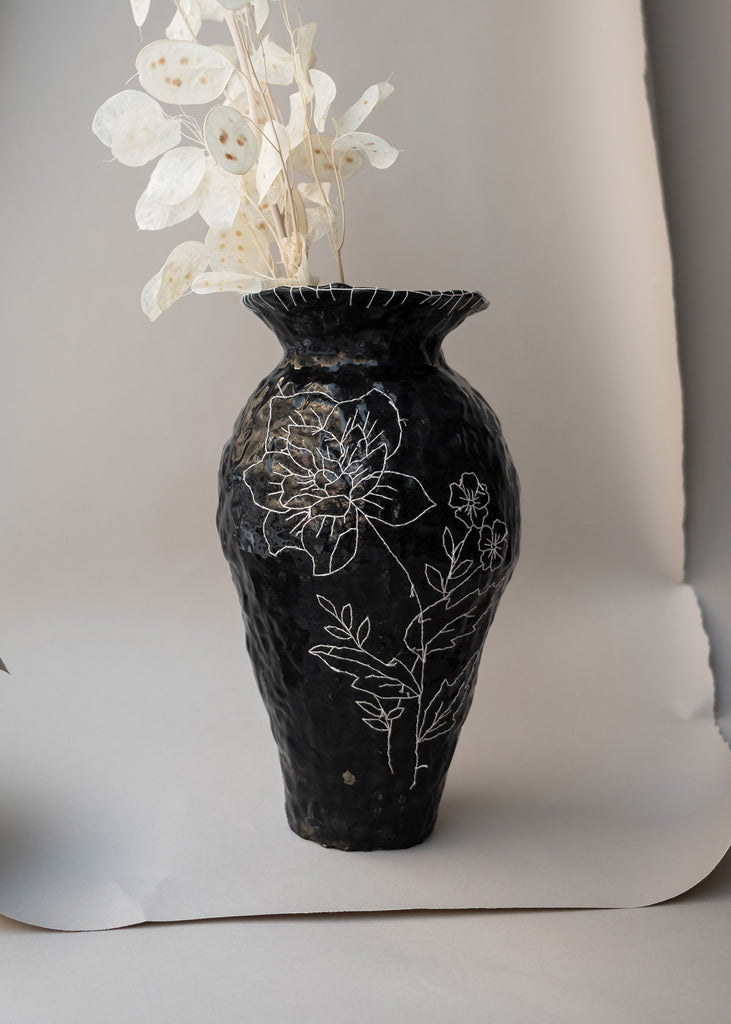 Caroline Harrius embroidered vase
