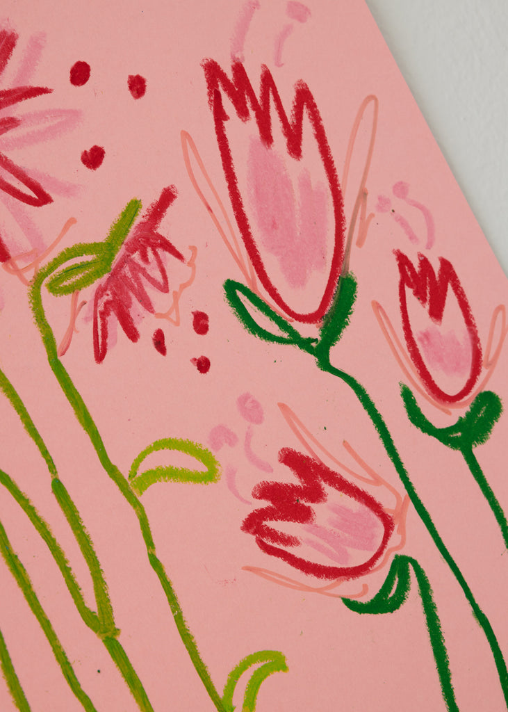 Cina Rosén Busy Florals Handmade Artwork Unique 