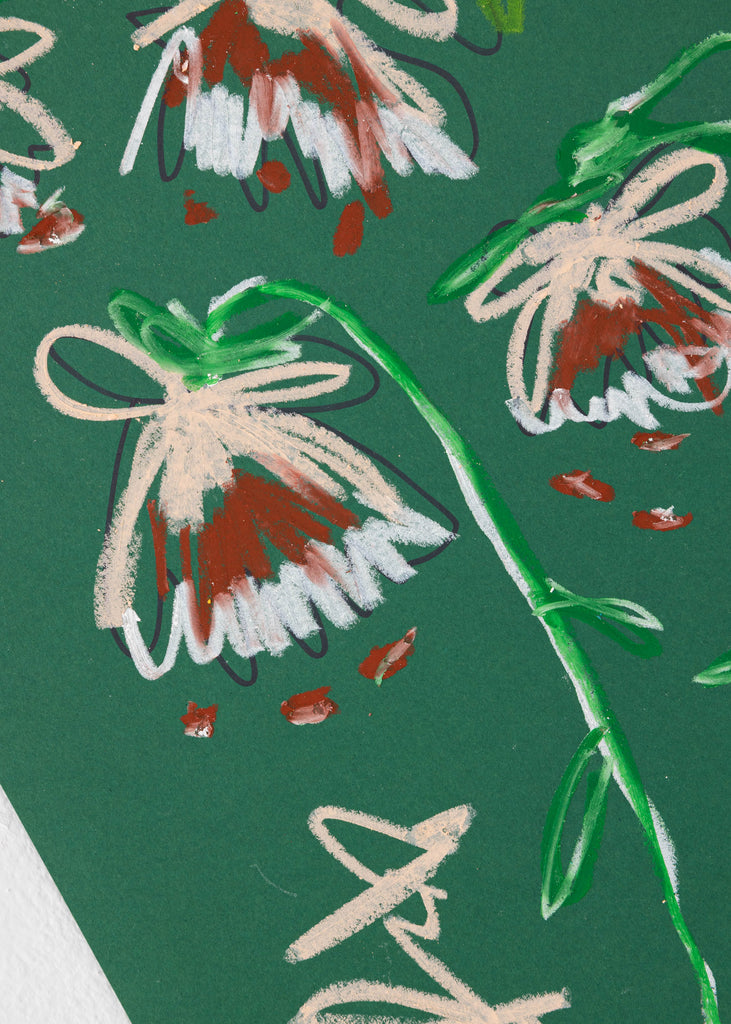 Cina Rosén  Handmade Unique Drawing Busy Florals