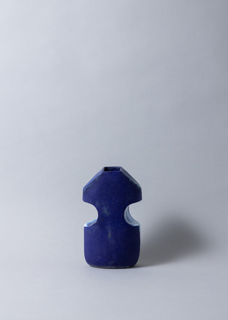 Claudia Cauville L’ecume De La Mediterranee Artwork Unique Vase Blue Ceramic Art Handmade 