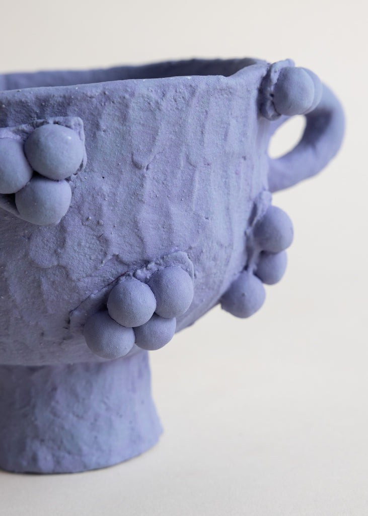 Elisabeth Lewis Frog Torphy Vase Handmade Unique Art Purple 