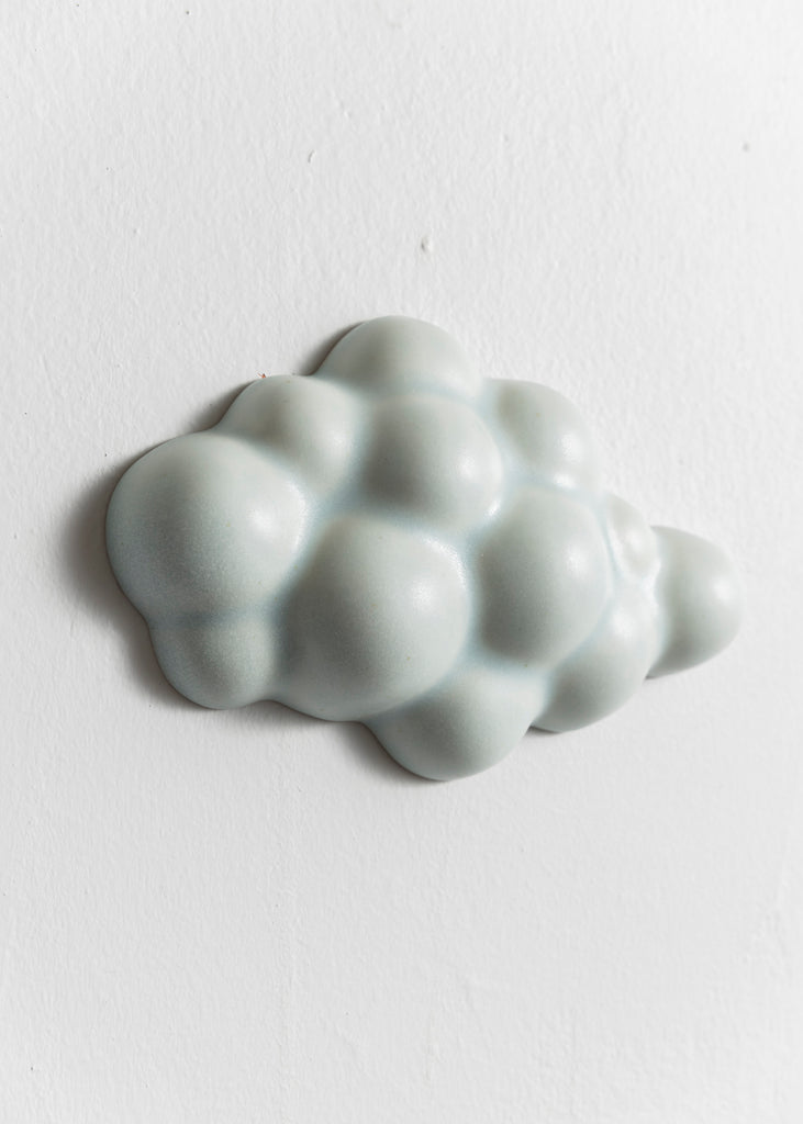 Elsa Binder Cloud Blue Wall Sculpture Unique Porcelain Artwork Handmade 