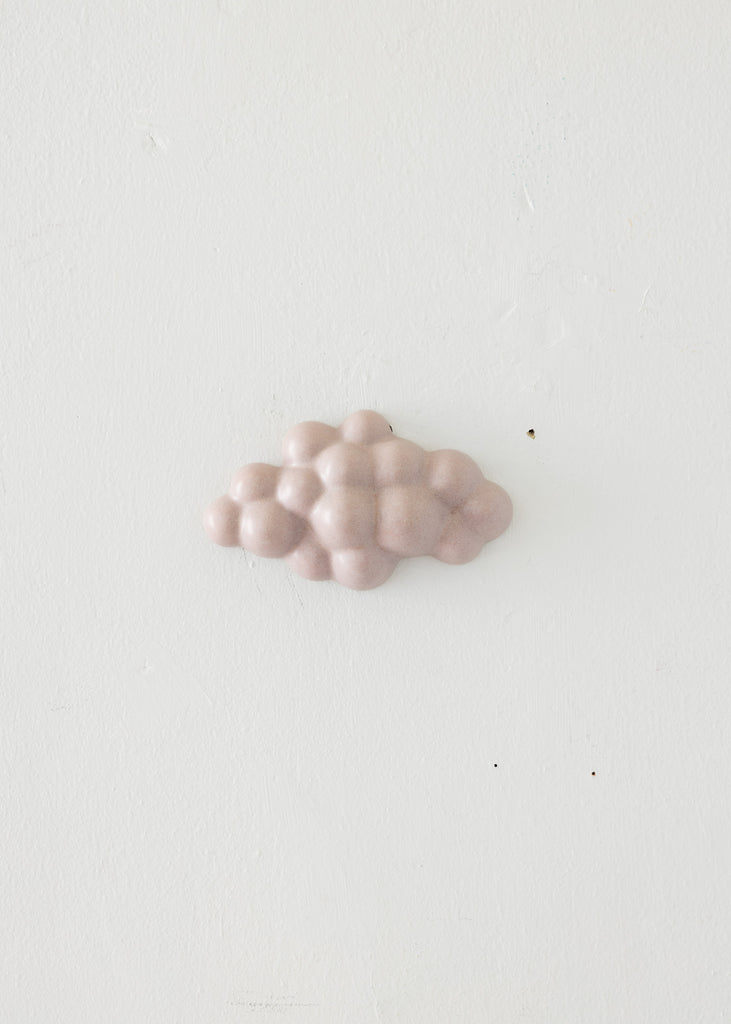 Elsa Binder Purple Cloud Sculpture Handmade Artwork Wall Art Modern Ceramic Playful Art