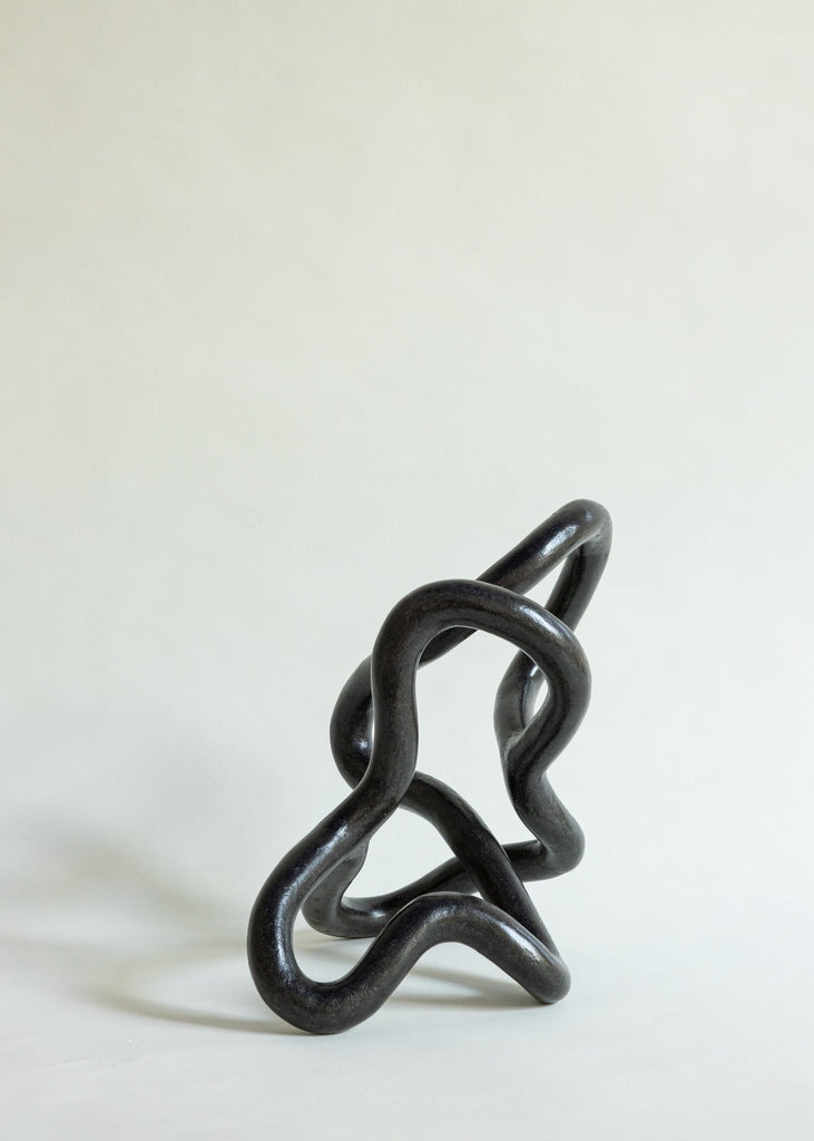 Emeli Höcks Circular Sculpture Handmade Black Artwork Sustainable Art