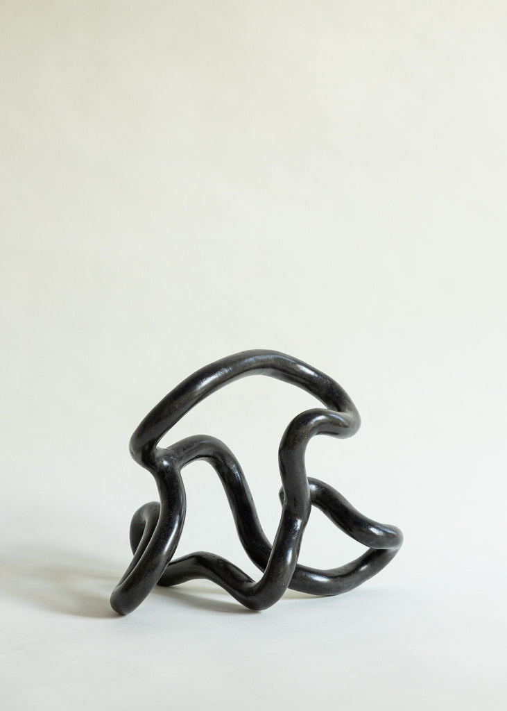 Emeli Höcks Circular Black Sculpture Handmade 