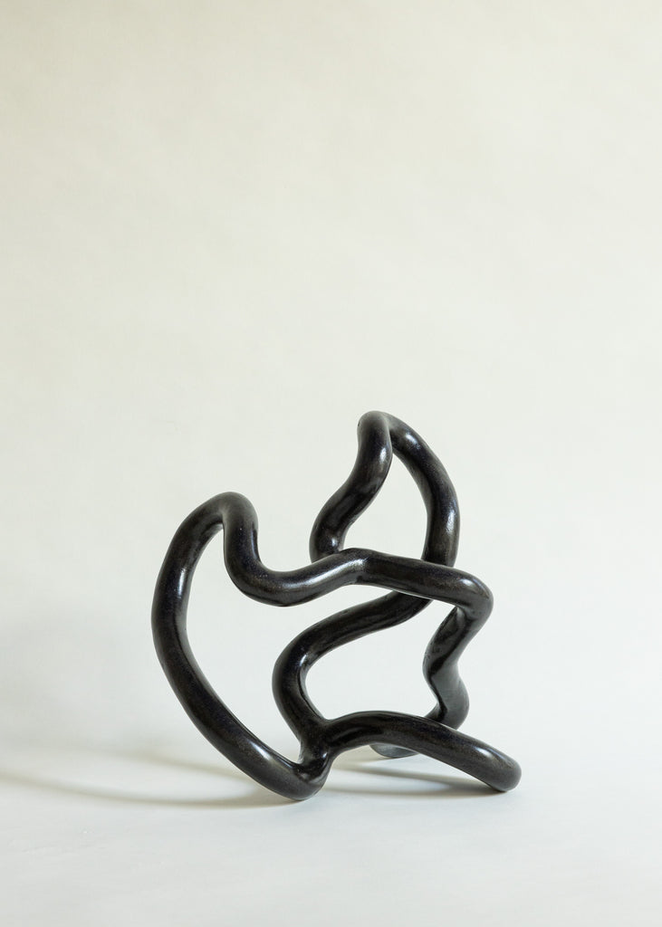 Emeli Höcks Circular Black Sculpture Unique Artwork Handmade 