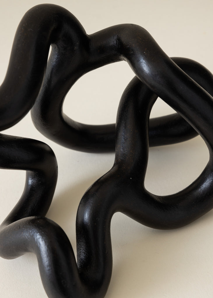 Emeli Höcks Circular Black Sculpture Handmade Art Recycled 