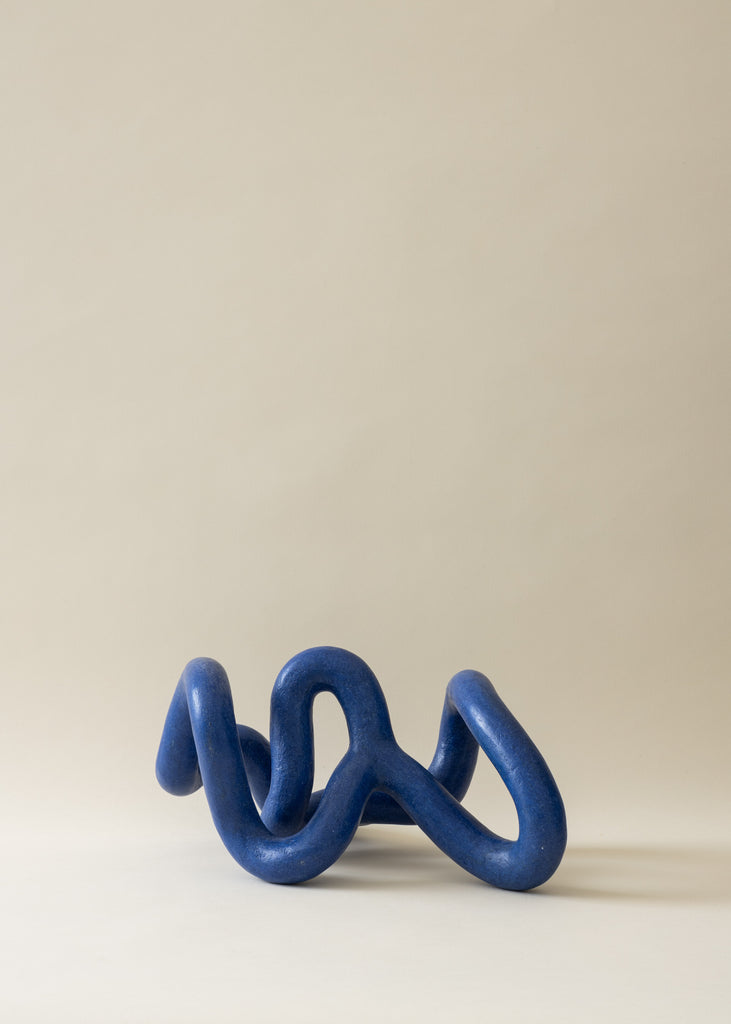 Emeli Höcks Circular Handmade Blue Artwork Sculpture 