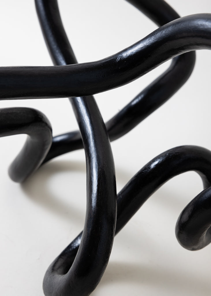 Emeli Höcks Circular Sculpture Handmade Original Unique Minimalism Art Style Styling Interior Ceramic Black