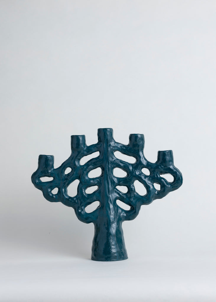Emelie Thornadtsson Candelabra Sculpture Handmade Unique Candle Holder Artwork Ceramic Art 