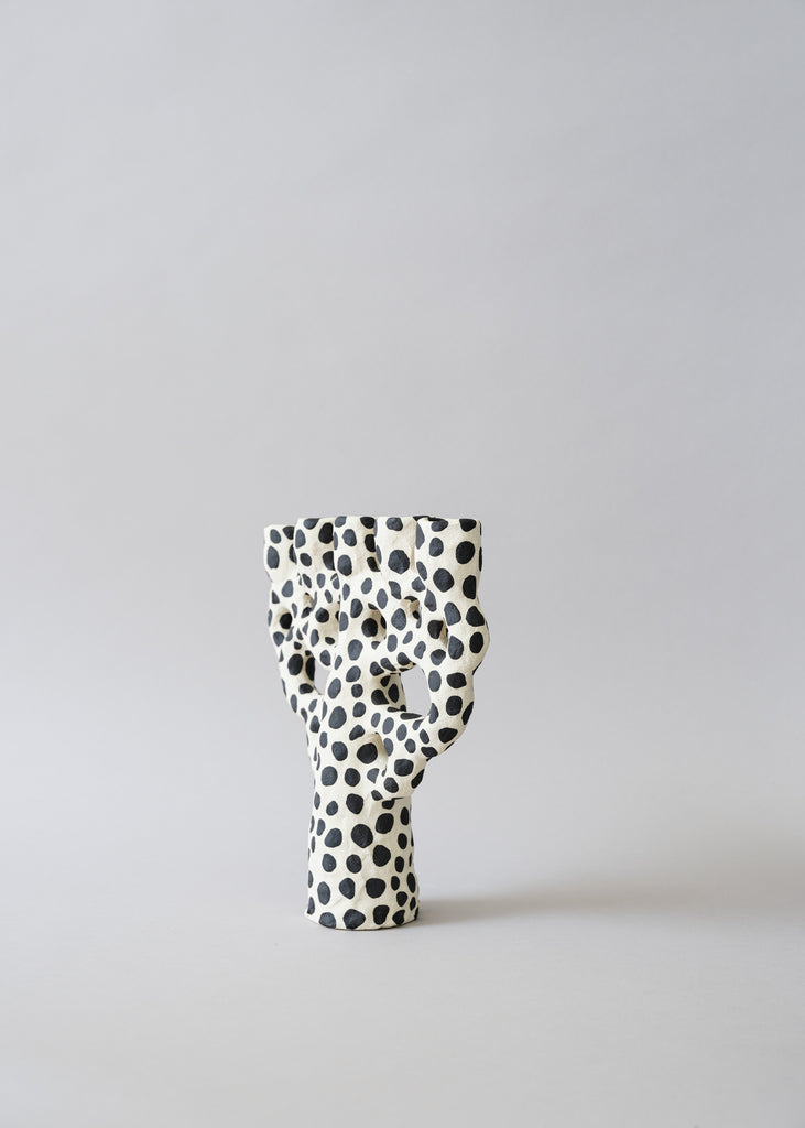 Emelie Thornadtsson Candelabra Handmade Dotted Artwork Sculpture Dotted Candle Holder 