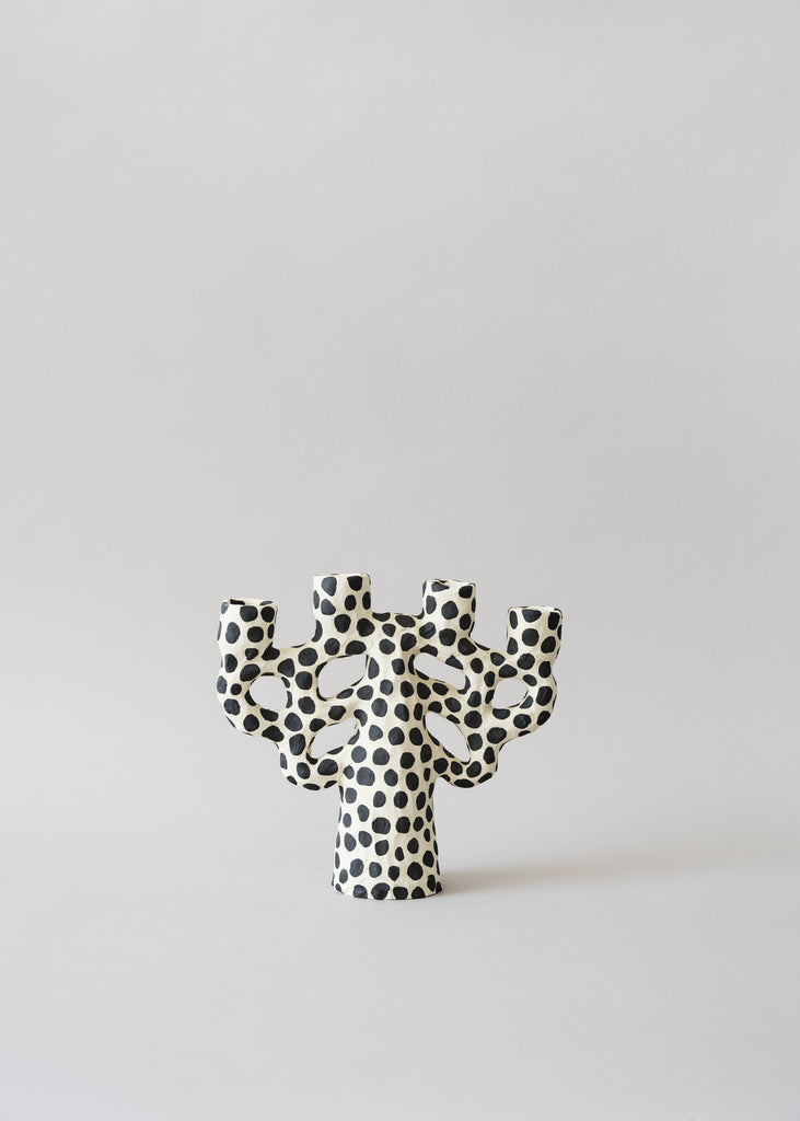 Emelie Thornadtsson Handmade Candelabra Candle Holder Artwork Sculpture Dotted 